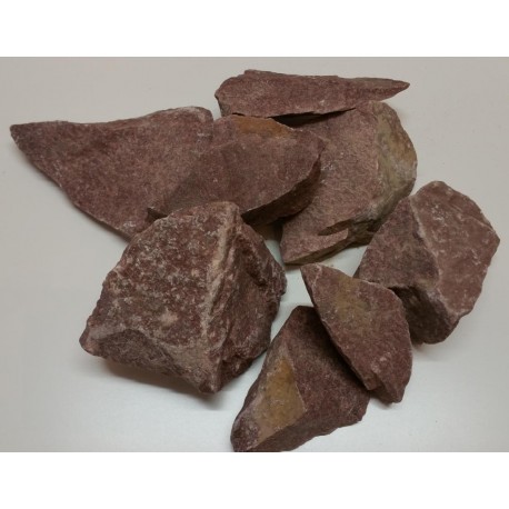 Kamienie do sauny - Kwarcyt Czrewony - 20 kg - 5-15 cm