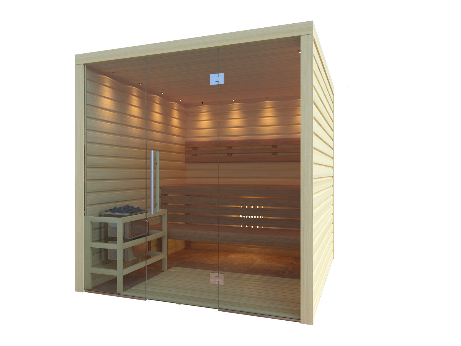 KUBIK | Sauna fińska Haserv Premium 150x180 | Producent saun | Sauny  produkcja | Kompletna sauna z przeszkleniem | Śląsk