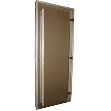 Drzwi szklane - Exclusive 8x20 - osika 79x199 cm - brąz