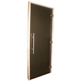 Drzwi szklane - Premium 8x20 - sosna 79x199 cm - brąz
